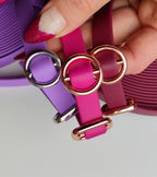 Biothane noutajahihnat lila magenta viininpunainen 13mm