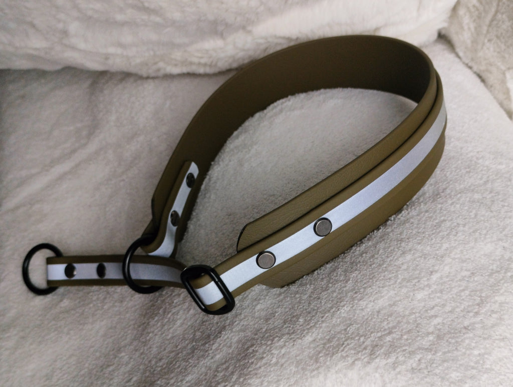 Heijastava puolikiristyvä Biothane®-kaulapanta 38mm